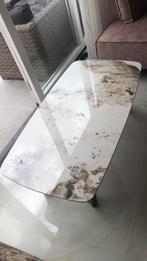 Luxe salontafel wit marmer look, Huis en Inrichting, Tafels | Salontafels, Ophalen, 50 tot 100 cm, Zo goed als nieuw, Minder dan 50 cm