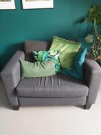 LOVE SEAT  antraciet grijs stof met hocker, Ophalen, Tweepersoons, 75 tot 100 cm, Zo goed als nieuw