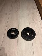 Muscle power 50mm rubberen schijven 2x 1.25kg en 2x 2.50kg, Sport en Fitness, Fitnessmaterialen, Ophalen of Verzenden, Zo goed als nieuw