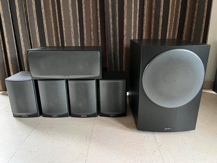 Infinity Beta HCS surround systeem, Audio, Tv en Foto, Home Cinema-sets, Gebruikt, Overige spelers, 5.1-systeem, 70 watt of meer