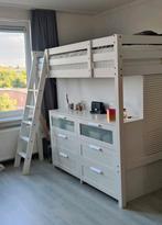 Tweepersoons hoogslaper met opbergruimte en matrassen, Huis en Inrichting, Slaapkamer | Stapelbedden en Hoogslapers, Ophalen, Hoogslaper