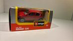 Renault clio red Bburago 1.43, Overige merken, Auto, Ophalen of Verzenden, A