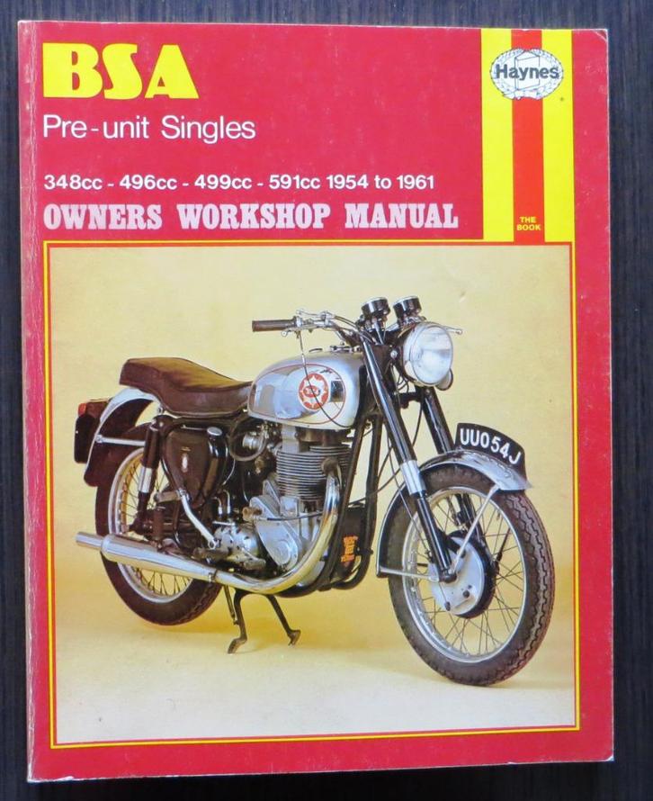 BSA Pre-unit Singles 1954-61 Workshop Manual (Haynes) - 1981, Motoren, Handleidingen en Instructieboekjes, Overige merken, Verzenden