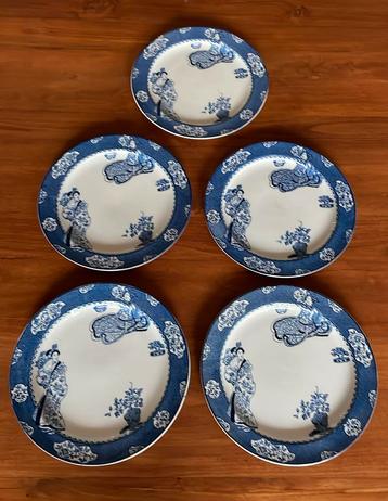 5 antieke Wood & Sons Tsing dinerborden beschikbaar voor biedingen