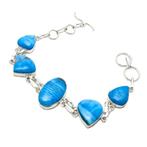 Owyhee Opaal Edelsteen Armband,, Sieraden, Tassen en Uiterlijk, Armbanden, Nieuw, Met edelsteen, Zilver, Verzenden