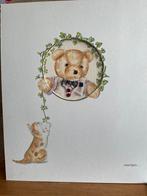Prachtige aquarel van Beertje Bob, Ophalen of Verzenden, Zo goed als nieuw, Minder dan 50 cm, Schilderij