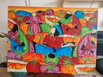 Kleurrijk schilderij uit de Dominicaanse republiek, Antiek en Kunst, Ophalen