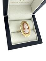 Antiek 14 Karaat Gouden Camee Gravé Ring - Ovaal / 2,8 cm
