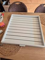 Dienblad voor hocker aluminium, Huis en Inrichting, Woonaccessoires | Dienbladen, Ophalen, Zo goed als nieuw, Metaal