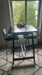 Bar tafel zwart, Ophalen of Verzenden, Zo goed als nieuw, 50 tot 100 cm