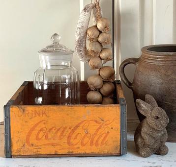 Brocante oud houten Coca Cola kratje / kistje beschikbaar voor biedingen