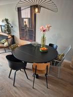 Ronde Eettafel Rhonda Eikenhout – 150 cm, Ophalen, Zo goed als nieuw, 100 tot 150 cm, 100 tot 150 cm