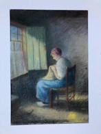 J. Monnickendam (1874-1943) Gouache in lijst, Antiek en Kunst, Ophalen of Verzenden
