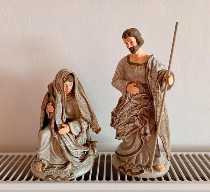Set van Jozef en Maria beelden., Verzamelen, Religie, Zo goed als nieuw, Beeld(je), Ophalen of Verzenden
