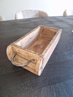 Vintage Houten Baksteenvorm met Metalen Beslag, Ophalen