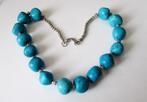 Prachtige massieve vintage turquoise ketting 136 gr, Ophalen, Zo goed als nieuw, Steen of Mineraal, Met edelsteen