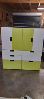 2x Stuva Ikea kasten wit/groen - flexibel in te delen, Kinderen en Baby's, Kinderkamer | Commodes en Kasten, Ophalen