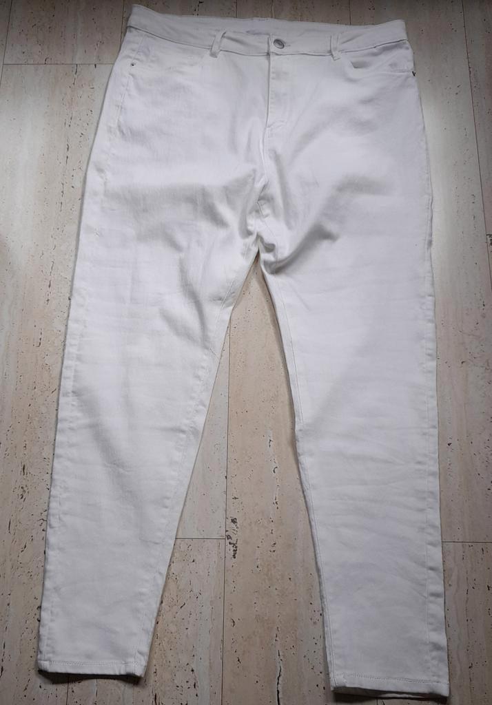Skinny witte broek maat 46 Janina NIEUW  6 euro, Kleding | Dames, Broeken en Pantalons, Nieuw, Maat 46/48 (XL) of groter, Wit