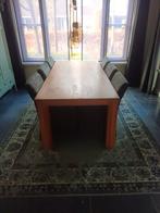 Eettafel hout teak 220x100 met stoelen of zonder te koop, Ophalen, Gebruikt, Teakhout, 200 cm of meer