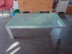 Glazen salon tafel, Ophalen, Gebruikt, 100 tot 150 cm, 50 tot 100 cm