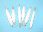 6 klosjes wit dun katoenen garen voor oa kantklossen, Ophalen of Verzenden, Nieuw, Garen