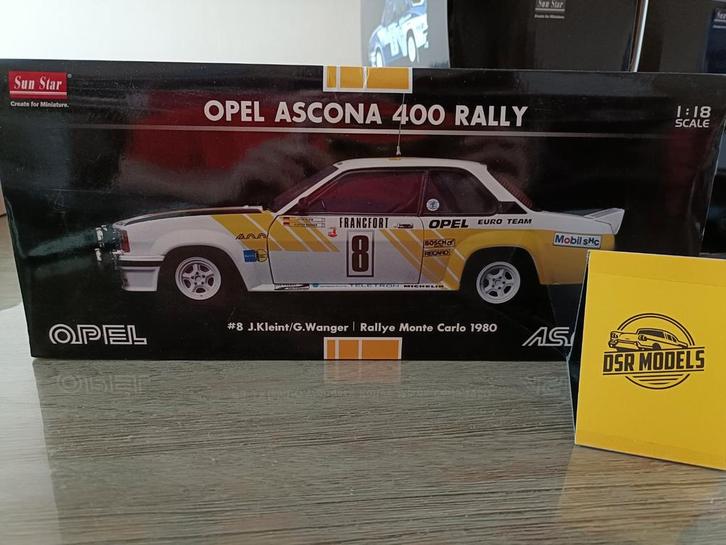 1:18 Opel Ascona 400 Rally #8, Hobby en Vrije tijd, Modelauto's | 1:18, Nieuw, Auto, Sun Star, Ophalen of Verzenden