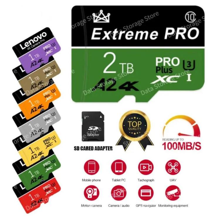 Micro SD Kaartjes 32GB 64GB 128GB 256GB 512GB 1TB 2TB NIEUW, Audio, Tv en Foto, Fotografie | Geheugenkaarten, Nieuw, SD, 1 TB of meer