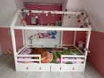 Bedhuisje 90x200 met lades en lattenbodem, Kinderen en Baby's, Kinderkamer | Bedden, Ophalen, 85 tot 100 cm, Zo goed als nieuw