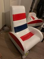 Schommelstoel / gamestoel/leer, Huis en Inrichting, Stoelen, Zwart, Leer, Ophalen of Verzenden, Zo goed als nieuw