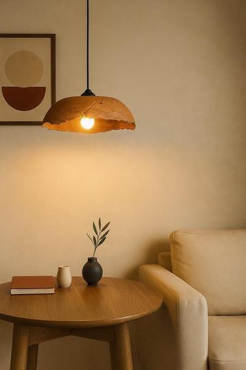 Handgemaakte Keramische Hanglamp – Warme Aardetinten beschikbaar voor biedingen