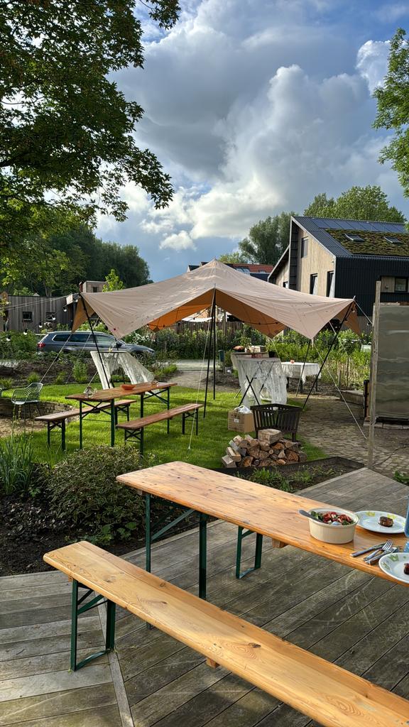 Stretchtent/activiteitendak/ de Waard/te huur- partytenten, Tuin en Terras, Partytenten, Zo goed als nieuw, Minder dan 5 meter