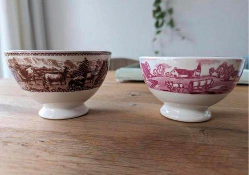 2 oude schaaltjes (eentje is van Alpes B.F. made in Belgium), Antiek en Kunst, Antiek | Schalen, Ophalen of Verzenden