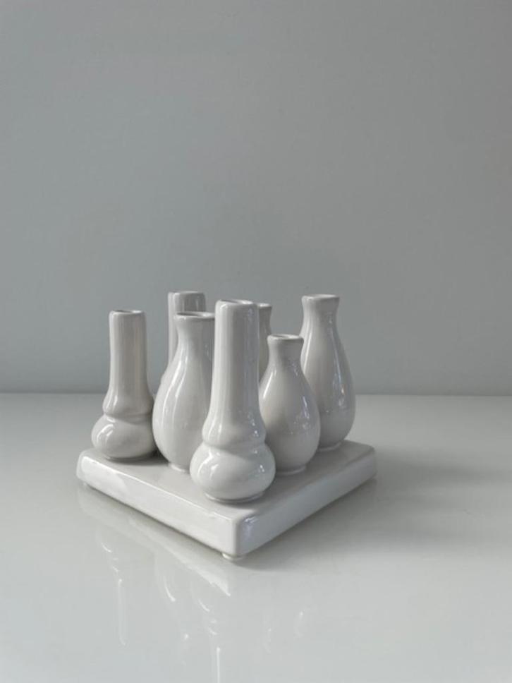 Design vaas multiflower wit keramiek, Huis en Inrichting, Woonaccessoires | Vazen, Nieuw, Wit, Minder dan 50 cm, Aardewerk of Porselein
