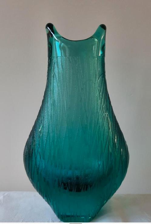 Geëtste vaas Miroslav Klinger mondgeblazen, Antiek en Kunst, Antiek | Glas en Kristal, Ophalen of Verzenden