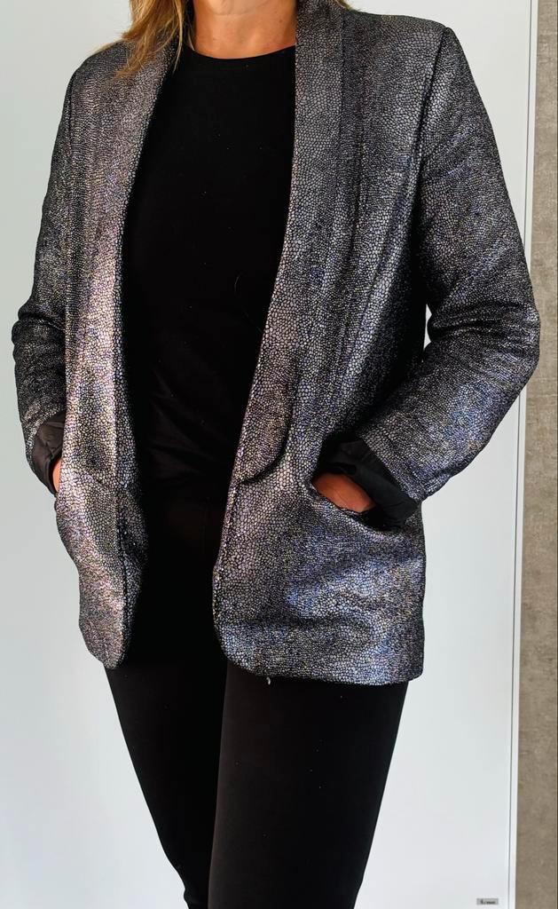 Loavies Glitter Colbert Maat M, Kleding | Dames, Jasjes, Kostuums en Pakken, Zo goed als nieuw, Jasje, Maat 38/40 (M), Overige kleuren