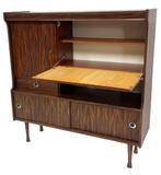 Vintage Highboard Wandmeubel Jaren 60 rosewood Fineer, Gebruikt, Vintage, Vintage, Minder dan 150 cm