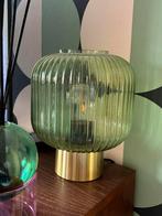 Lucide Maloto tafellamp groen goud glas, Ophalen of Verzenden, Modern, Minder dan 50 cm, Glas