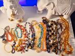Grote partij vintage sieraden en edelsteenkettingen – comple, Overige materialen, Gebruikt, Overige kleuren, Ophalen of Verzenden