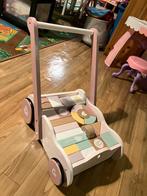 Houten Blokkenwagen Little Dutch - Loopwagen met Blokken, Ophalen of Verzenden, Zo goed als nieuw, Overige typen, Met wieltjes