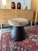 SALE: vintage design pluche kruk, voetenbank