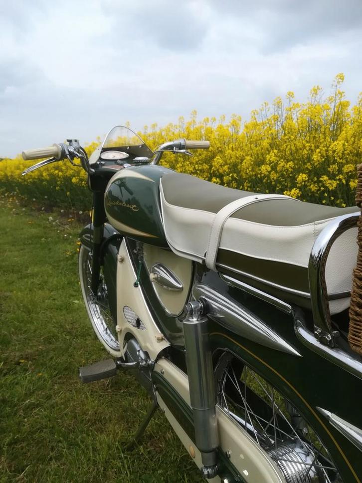 Unieke Juncker Quickstaart (1962) Bromfiets in Concourstaat, Fietsen en Brommers, Brommers | Oldtimers, Ophalen of Verzenden