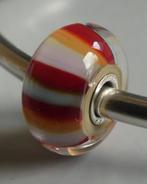 Trollbeads ROZE GESTREEPT  **nieuw**, Sieraden, Tassen en Uiterlijk, Bedels, Nieuw, Trollbeads, 1 bedel, Glas of Kristal