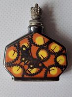 Art deco parfumflesje aardewerk met zilver overlay 5x5 cm, Antiek en Kunst, Ophalen of Verzenden, Zilver