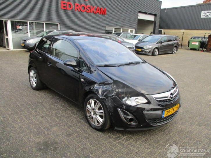 Opel Corsa 1.2 COSMO LPG (bj 2012), Auto diversen, Schadeauto's, Opel, Handgeschakeld, LPG, Overige carrosserieën, Zwart