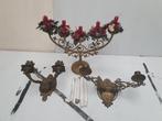 3 antieke kandelaars, Ophalen of Verzenden, Koper of Brons
