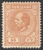 Suriname NVPH nr 13 ongebruikt Koning Willem III 1873, Postzegels en Munten, Postzegels | Suriname, Verzenden, Postfris
