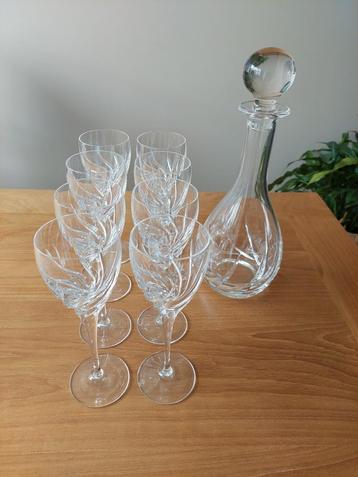 Ah loodkristal Toscane
8 wijnglazen (20cm hoog) + karaf.  beschikbaar voor biedingen