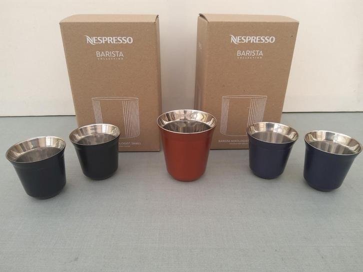Nespresso  - 4 Barista glazen en 5 Pixie kopjes, Huis en Inrichting, Keuken | Servies, Nieuw, Glas of Glazen, Overige stijlen