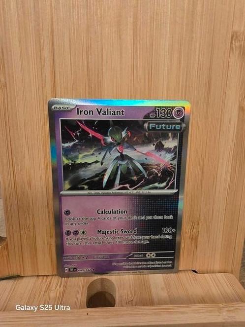 Iron Valiant Temporal Forces holo 080/162, Hobby en Vrije tijd, Verzamelkaartspellen | Overige, Zo goed als nieuw, Losse kaart