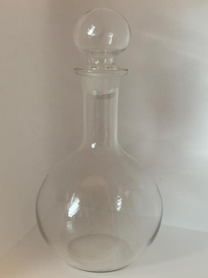 Vintage glazen karaf met stolp, Huis en Inrichting, Keuken | Servies, Zo goed als nieuw, Glas of Glazen, Overige stijlen, Glas